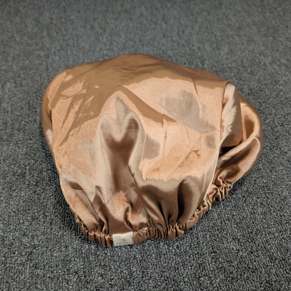 Yanibest Reversible Satin Hair Bonnet Women OS Brown Tan Silk Sleep Cap